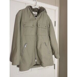 Vintage Zero King 42L Beige Heavy Winter Coat Hooded with double zipper